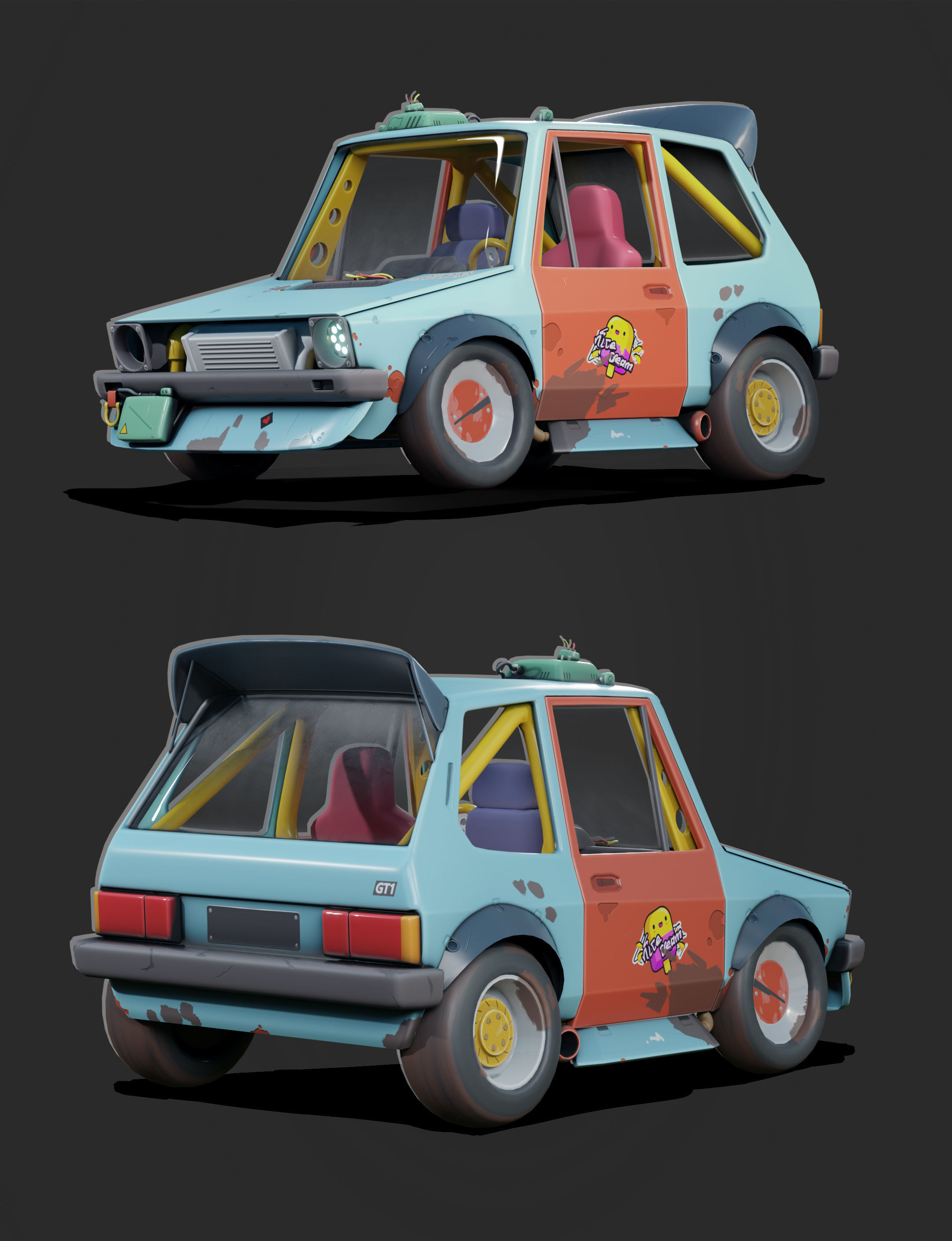 Super Golf Low-poly 3D model_2