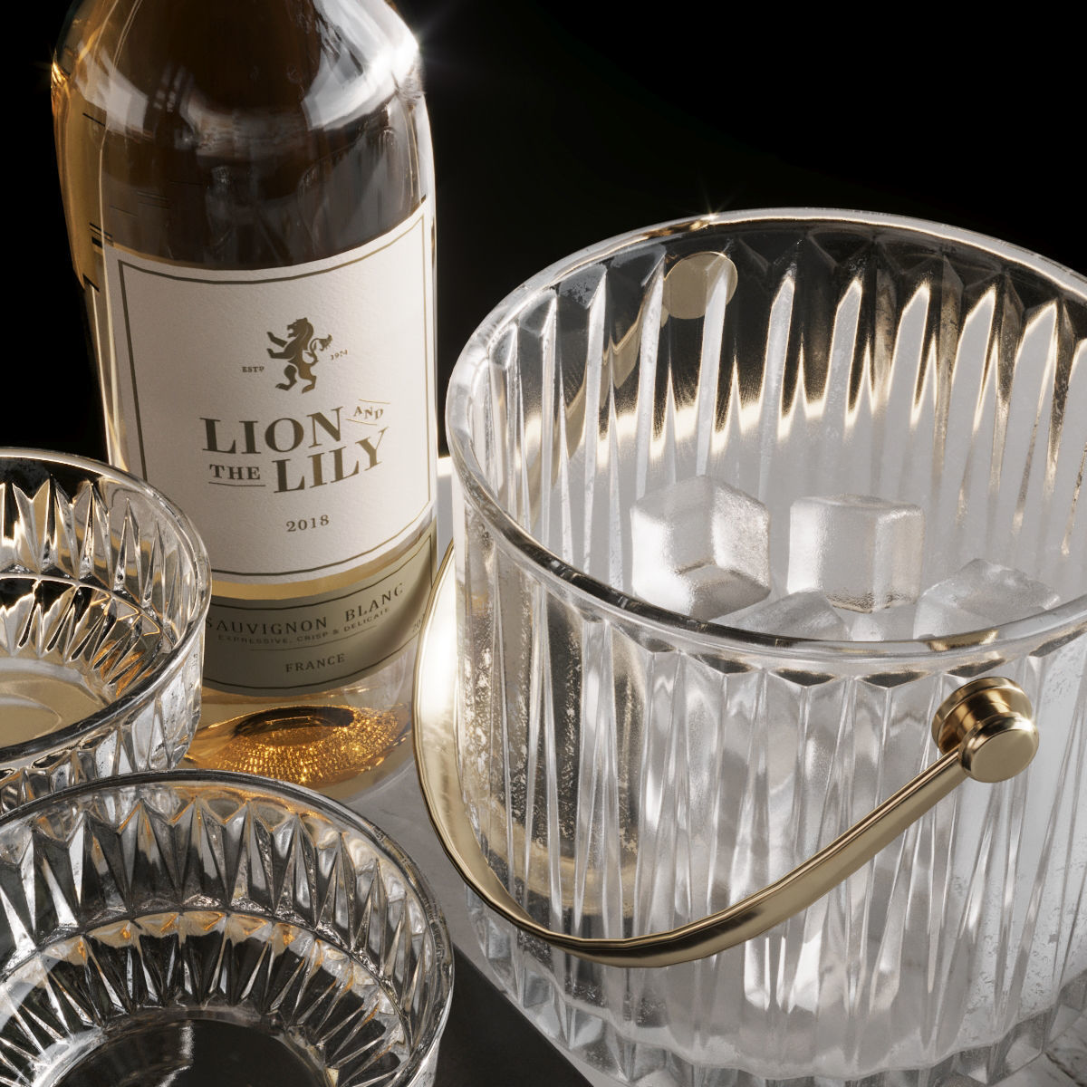 Wine Set 2 3D model_4