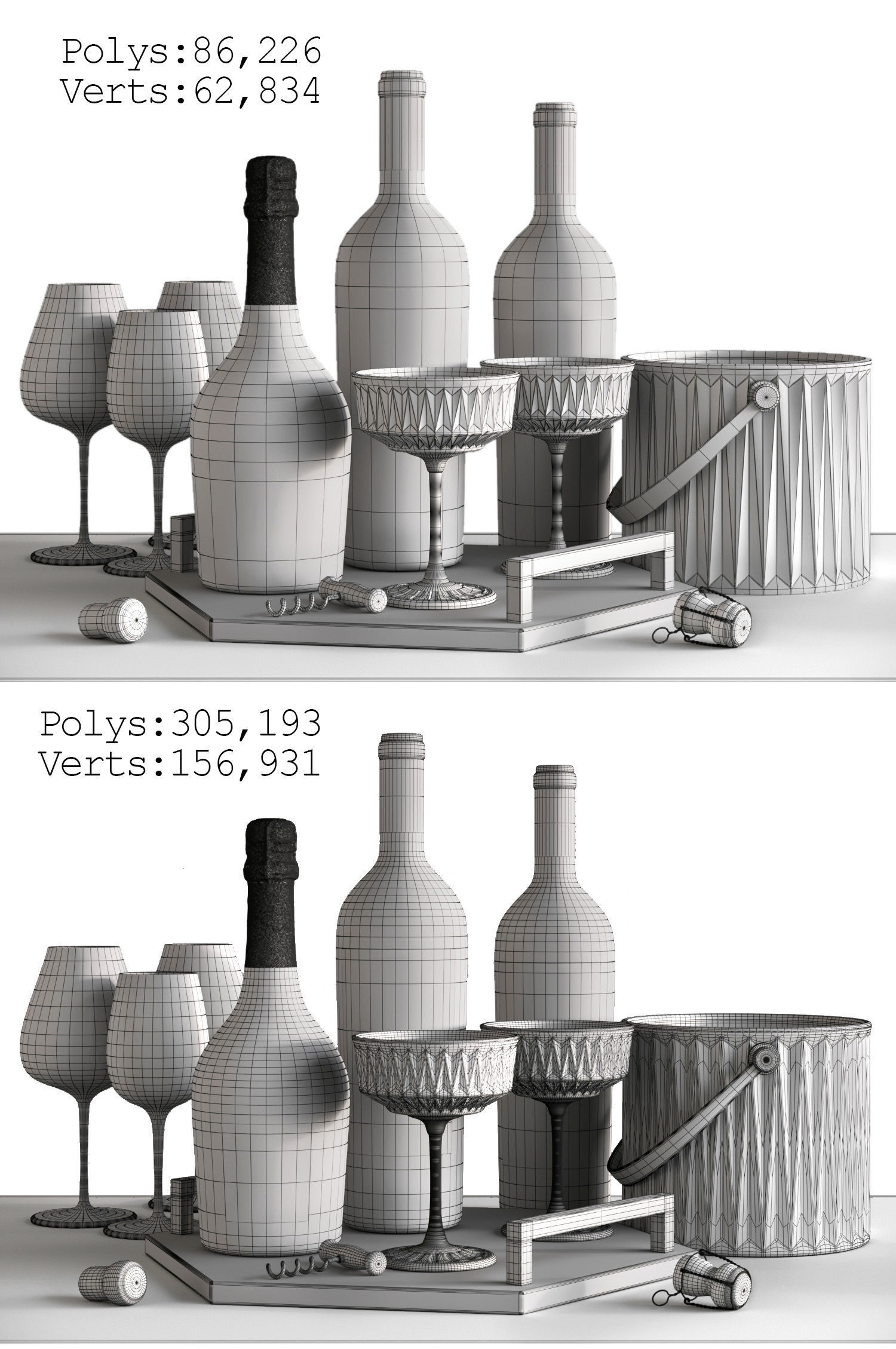 Wine Set 2 3D model_6