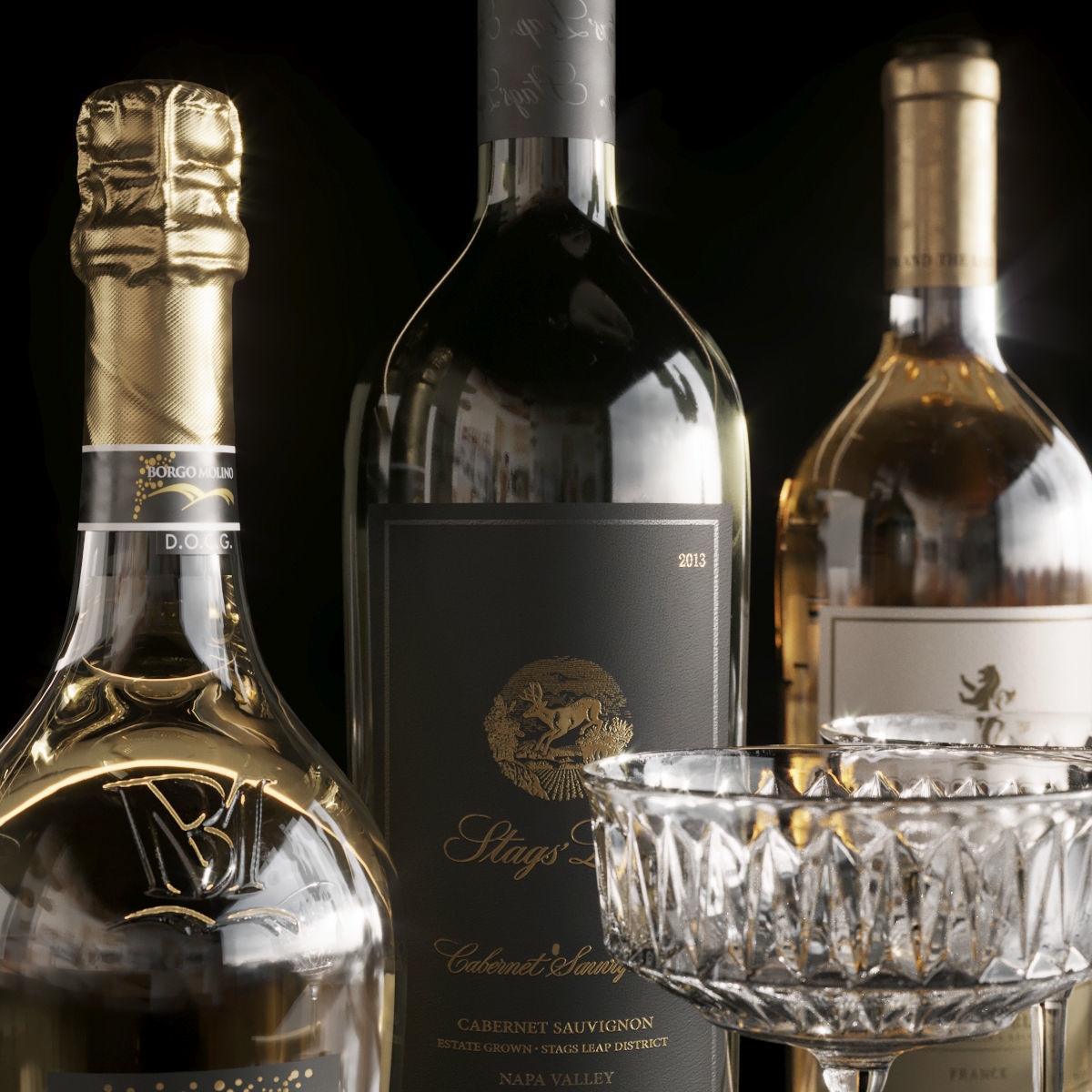 Wine Set 2 3D model_3