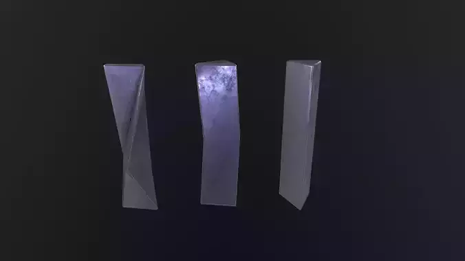 Mysterious Monoliths 3D Model Low-poly 3D model