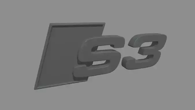 Logo Audi S3 3D print model