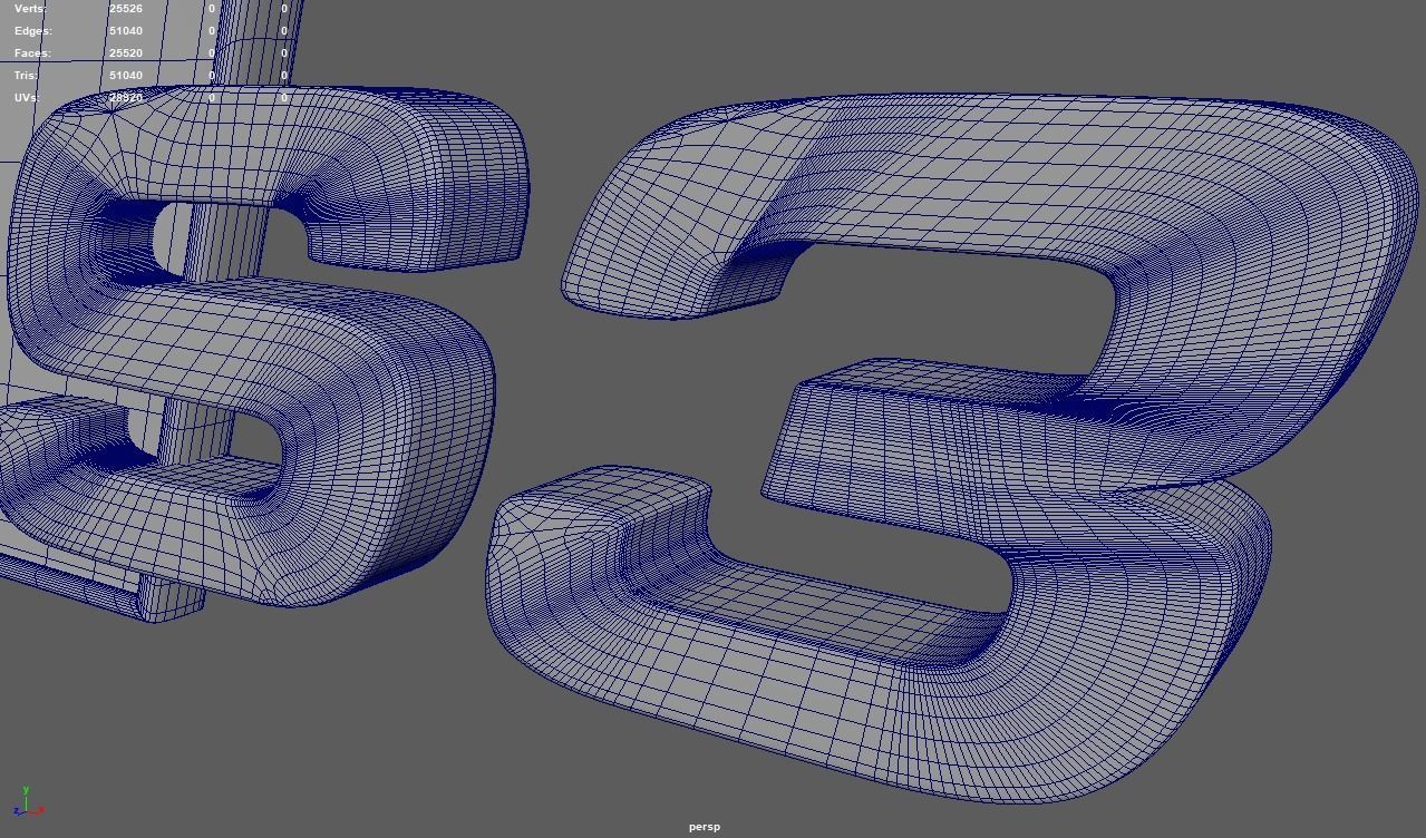 Logo Audi S3 3D model 3D printable | CGTrader