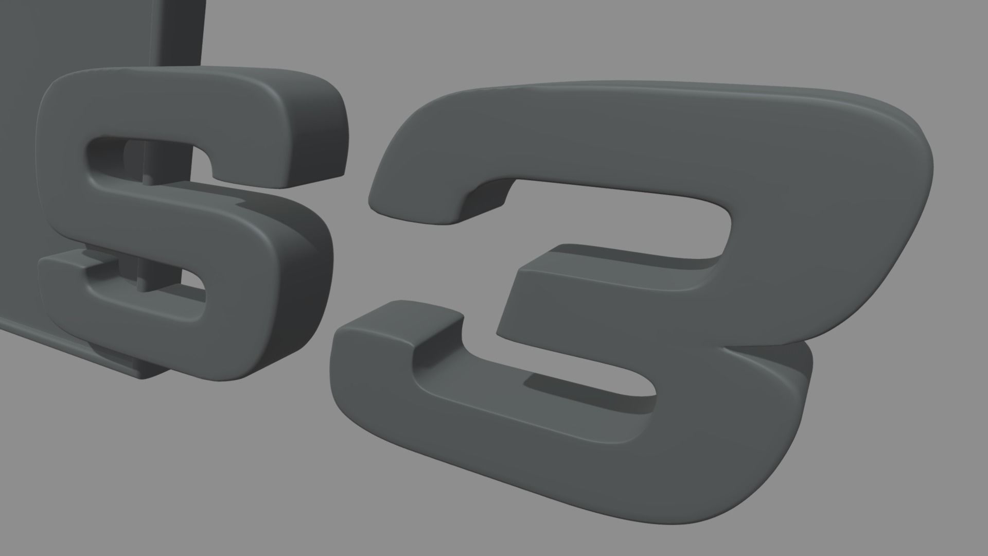 Logo Audi S3 3D model 3D printable | CGTrader