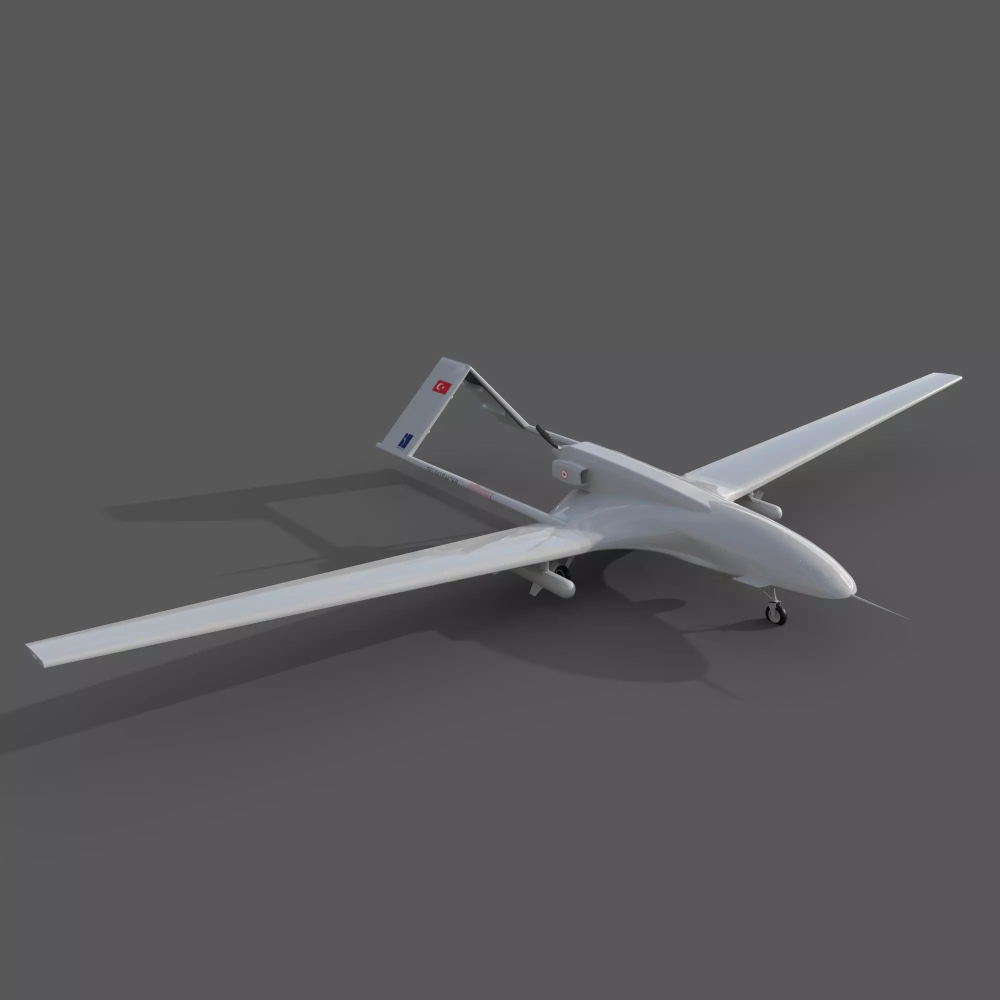TB2 Bayraktar Drone Low-poly 3D model_0