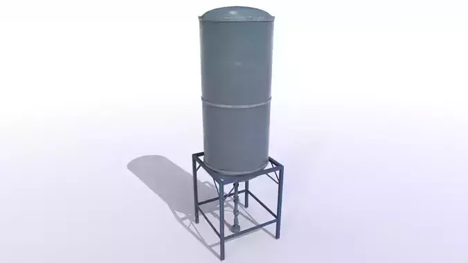 Water tank 3 Low-poly 3D model