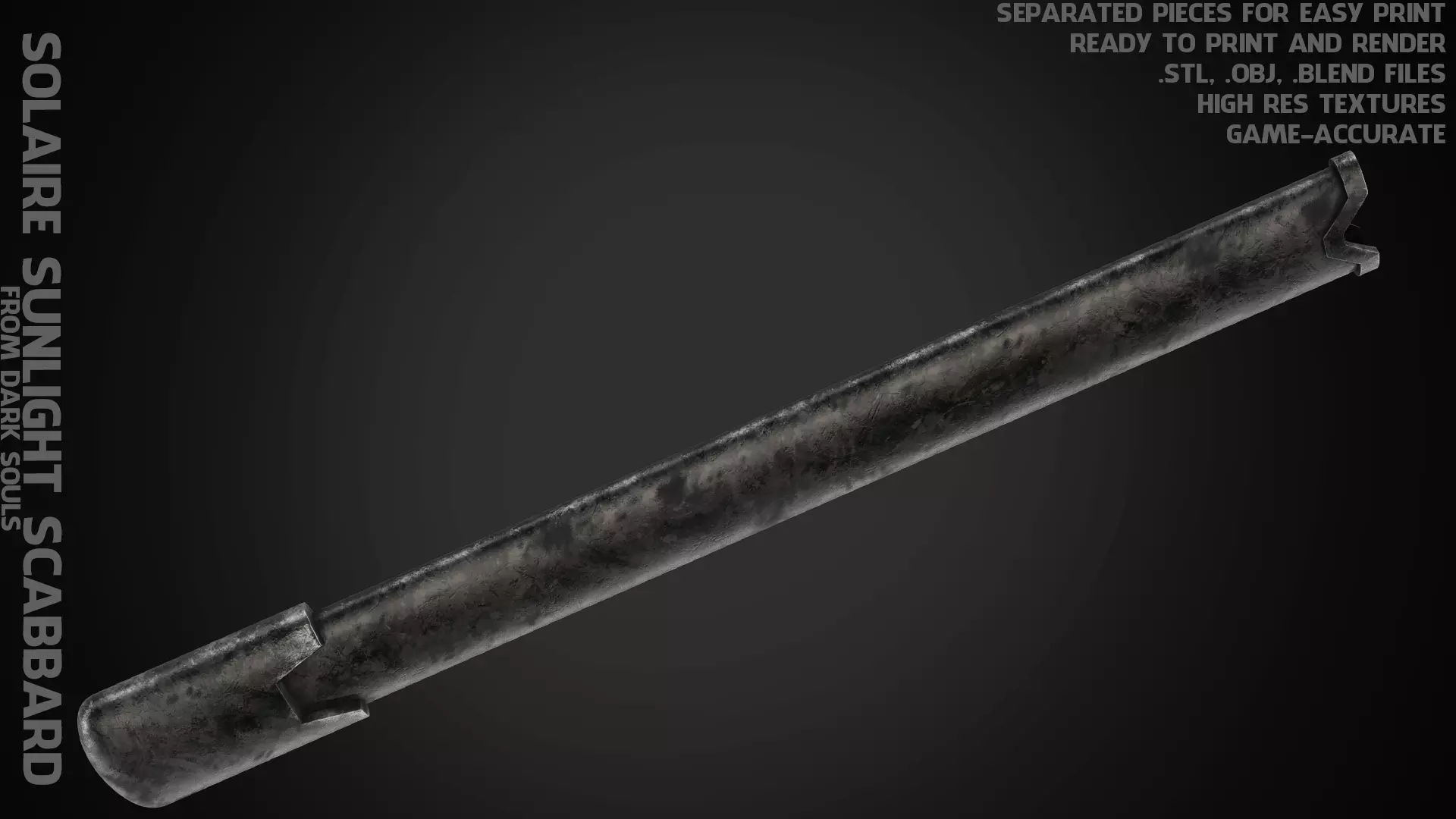 Dark Souls Solaire of Astora Sunlight Scabbard for Cosplay 3D print model_0