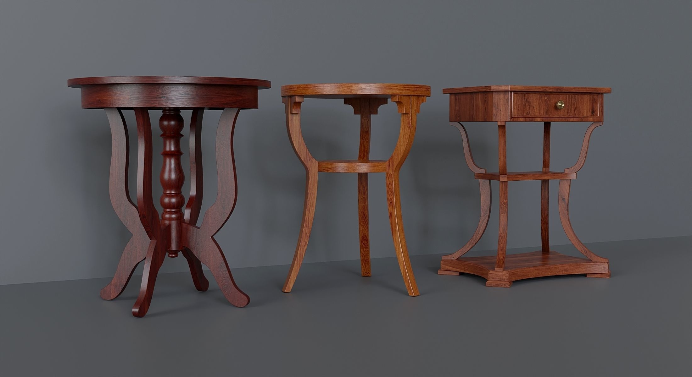 Coffee table set 3 3D model | CGTrader