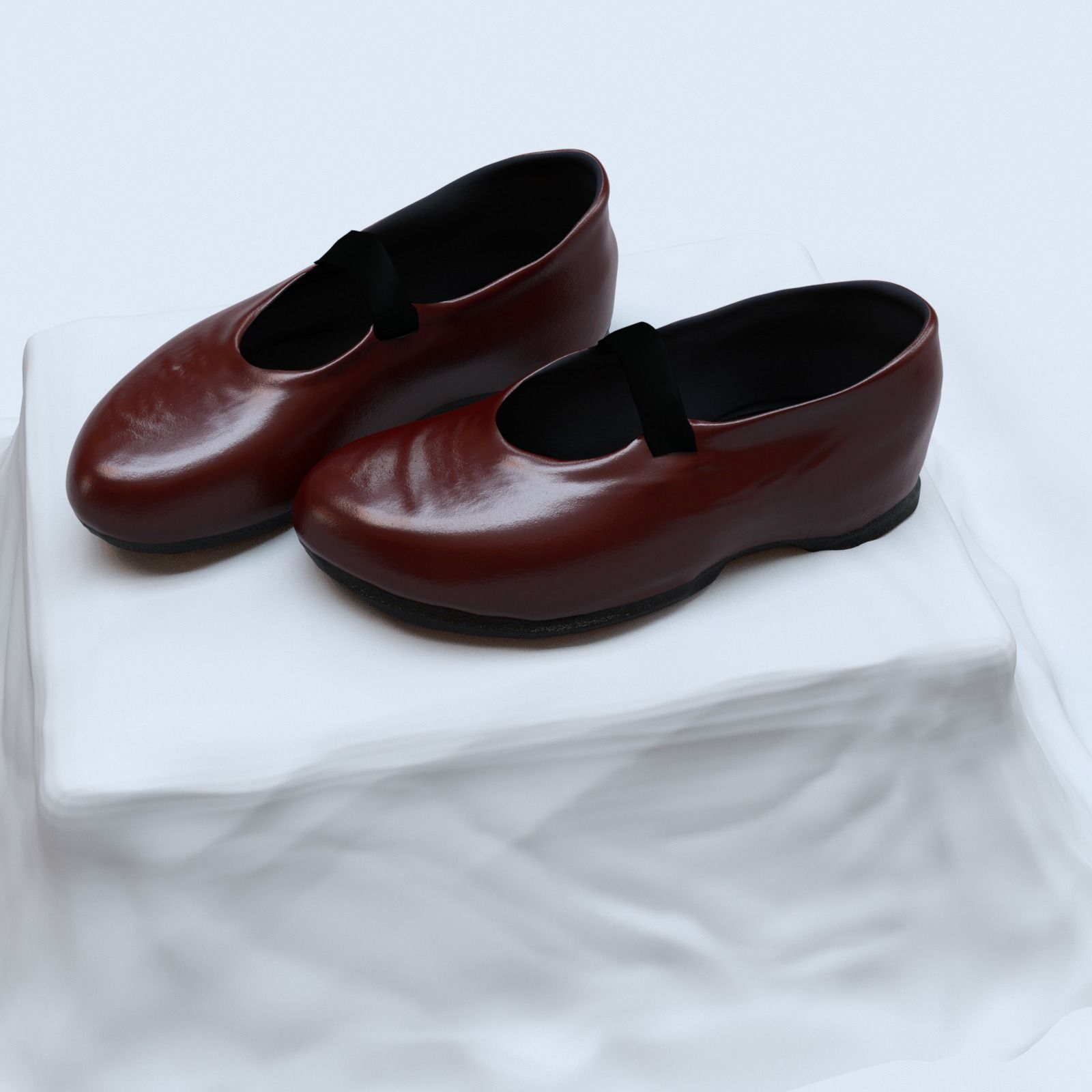 Shoes for Genesis Low-poly 3D model_4