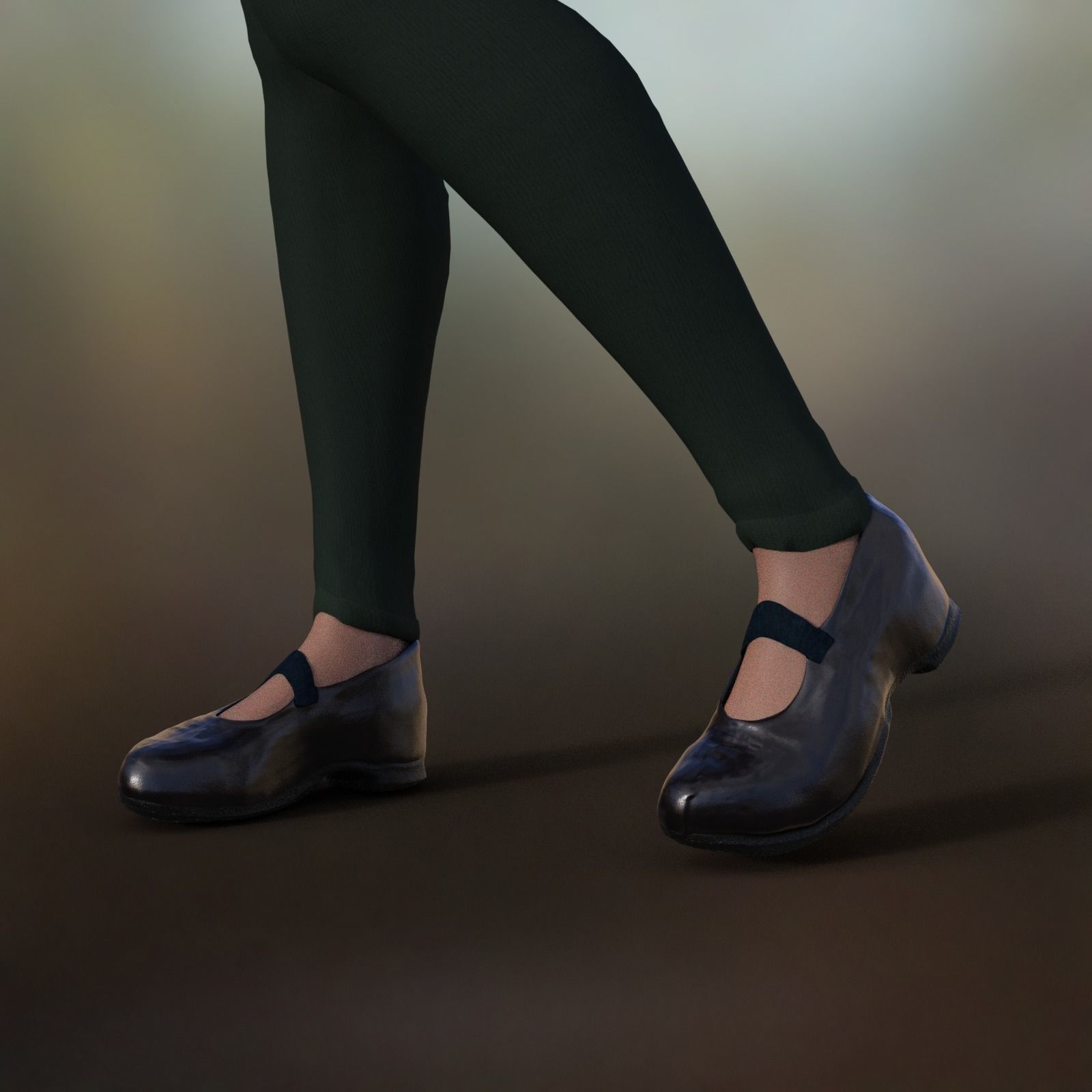 Shoes for Genesis Low-poly 3D model_11