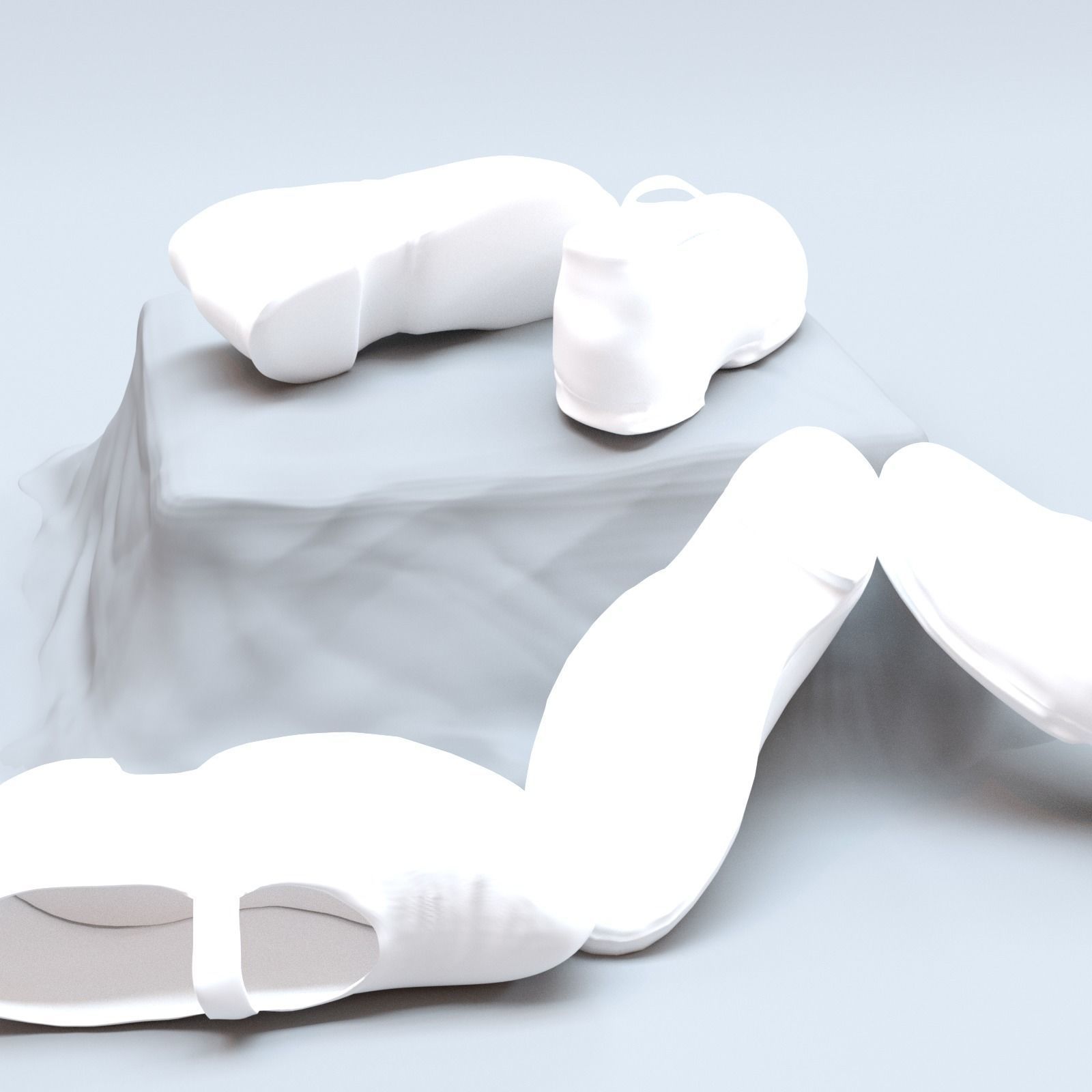 Shoes for Genesis Low-poly 3D model_1