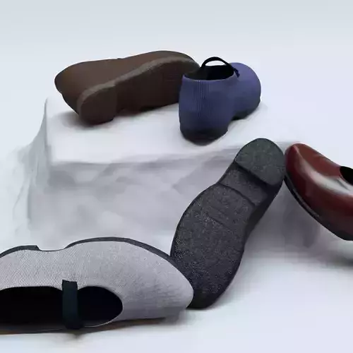 Shoes for Genesis Low-poly 3D model