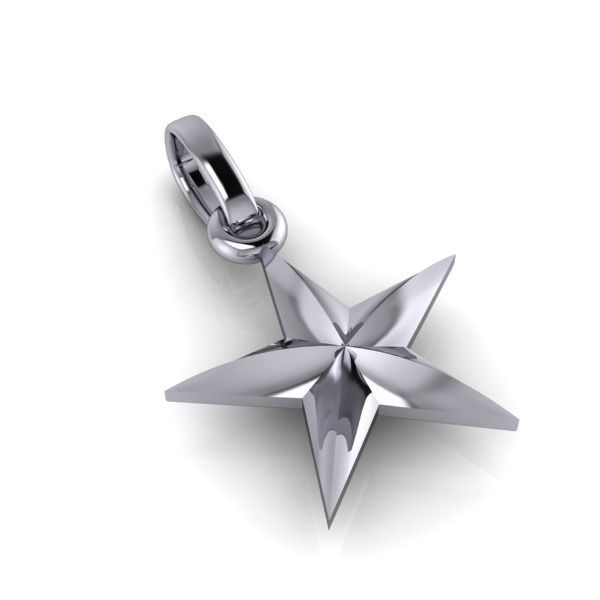 FIVE 5 POINT STAR PENDANT NECKLACE CHARM BRACELET 3D print model_27