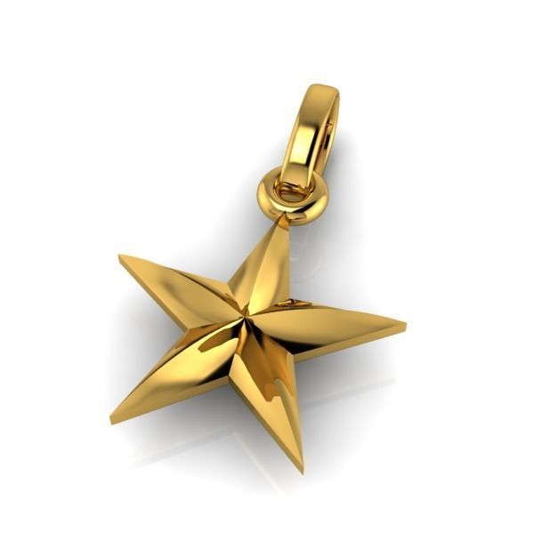 FIVE 5 POINT STAR PENDANT NECKLACE CHARM BRACELET 3D print model_26