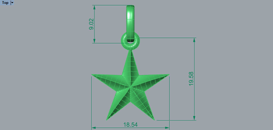 FIVE 5 POINT STAR PENDANT NECKLACE CHARM BRACELET 3D print model_17