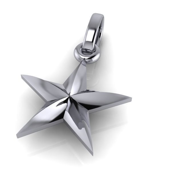 FIVE 5 POINT STAR PENDANT NECKLACE CHARM BRACELET 3D print model_19