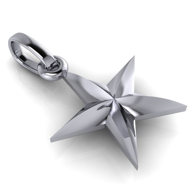 FIVE 5 POINT STAR PENDANT NECKLACE CHARM BRACELET 3D print model_20