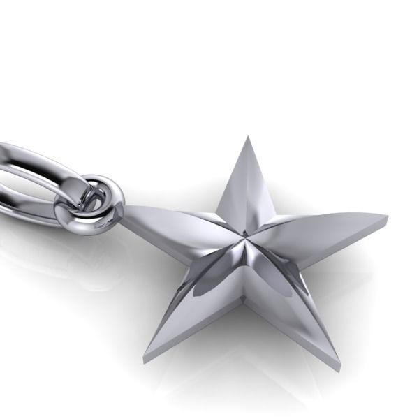 FIVE 5 POINT STAR PENDANT NECKLACE CHARM BRACELET 3D print model_14
