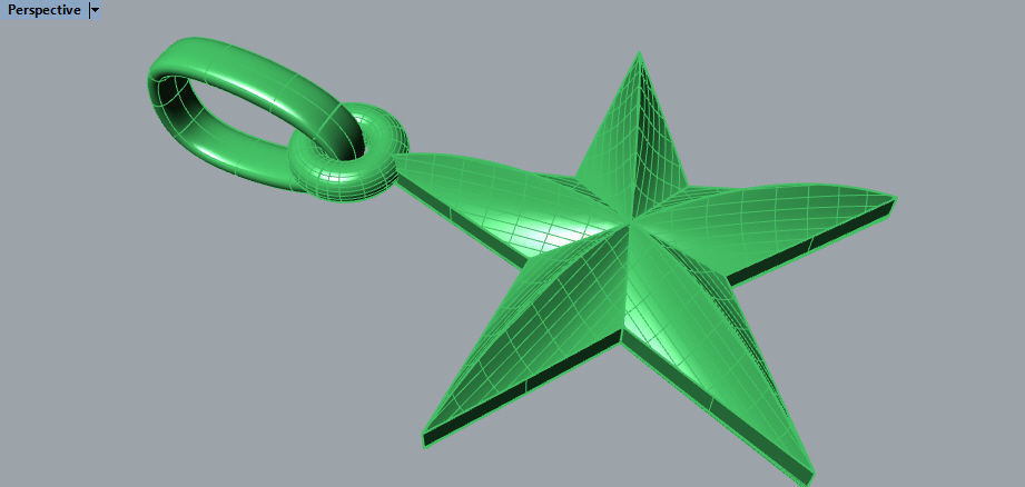 FIVE 5 POINT STAR PENDANT NECKLACE CHARM BRACELET 3D print model_10