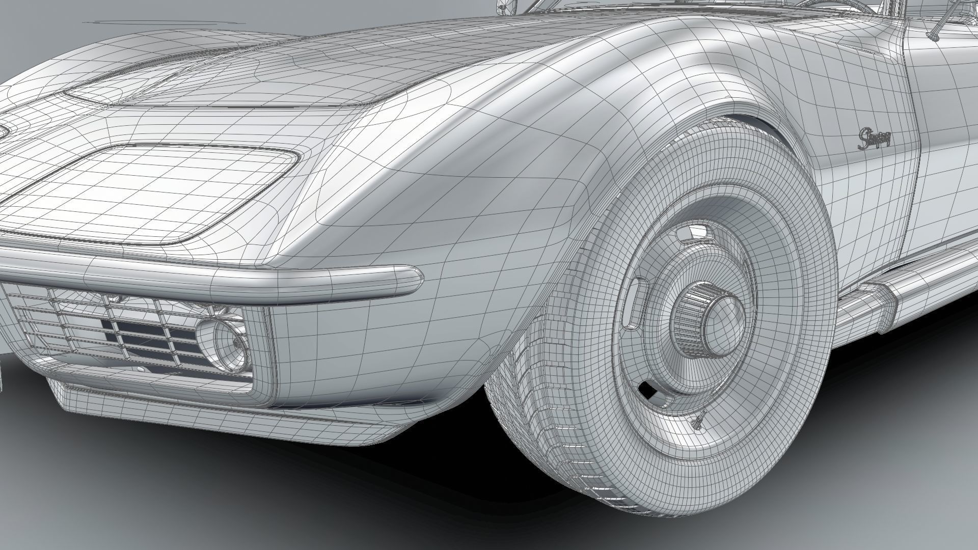 Chevrolet Corvette stingray C3 1969 3D model_14
