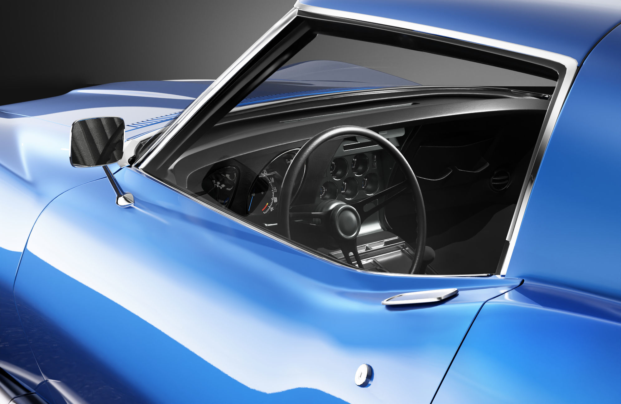 Chevrolet Corvette stingray C3 1969 3D model_5