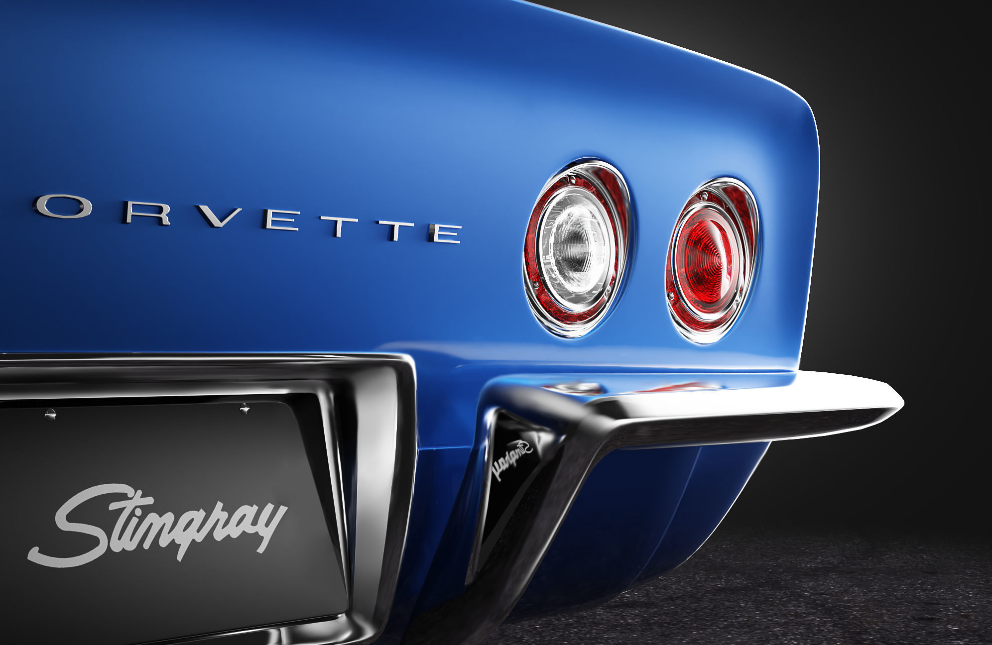 Chevrolet Corvette stingray C3 1969 3D model_7