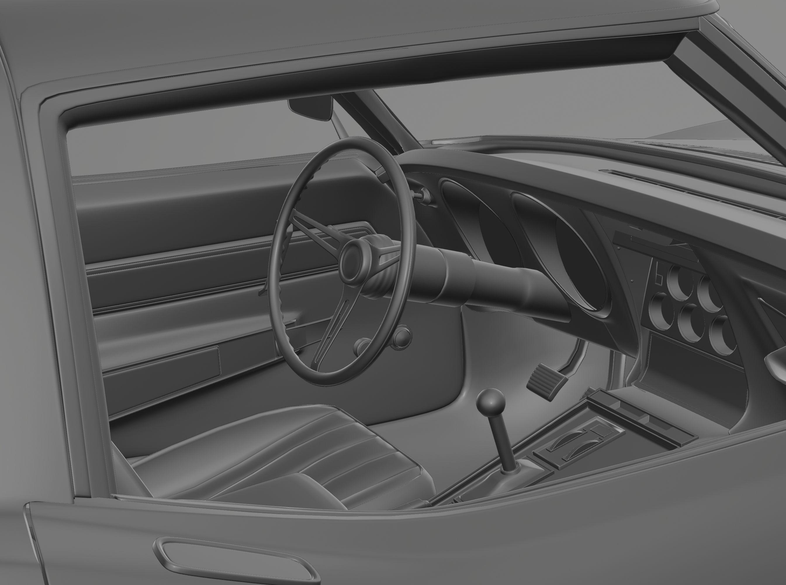 Chevrolet Corvette stingray C3 1969 3D model_9