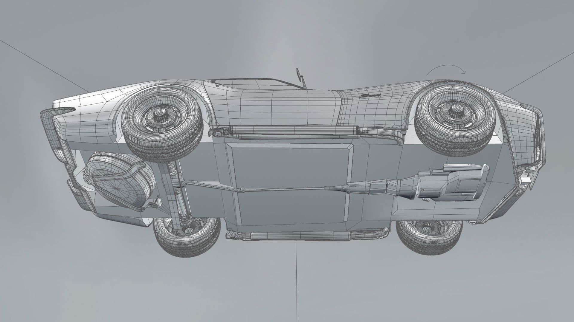 Chevrolet Corvette stingray C3 1969 3D model_19