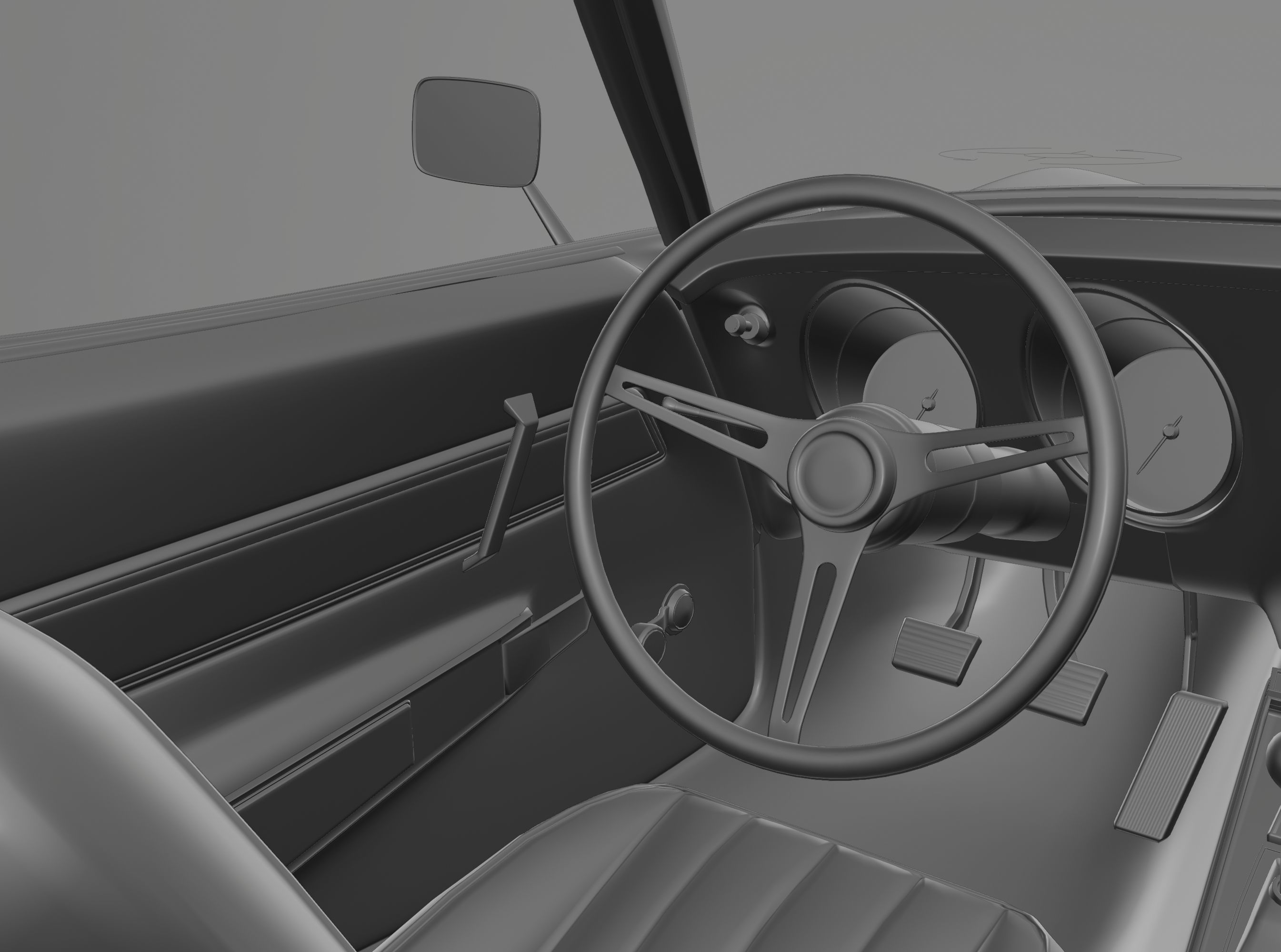 Chevrolet Corvette stingray C3 1969 3D model_10