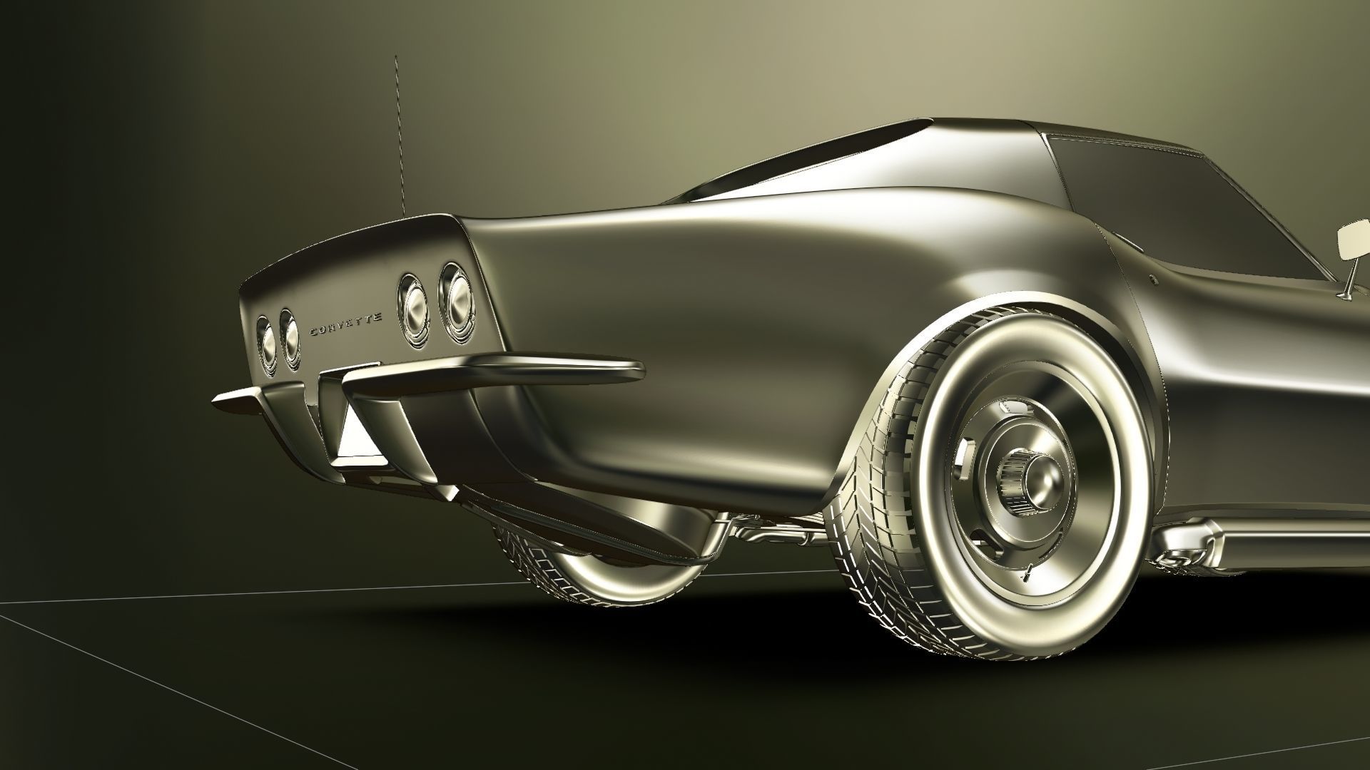 Chevrolet Corvette stingray C3 1969 3D model_36