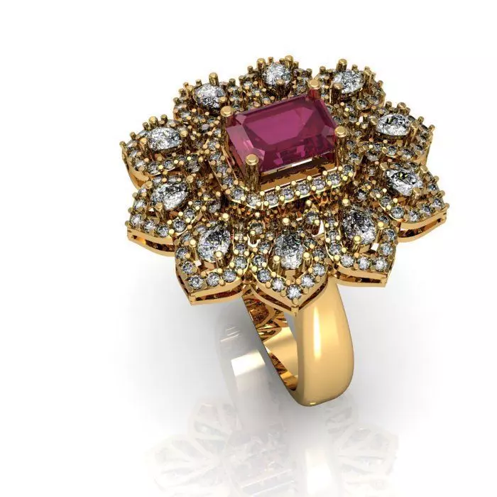 Diamond Ring 3D print model_0