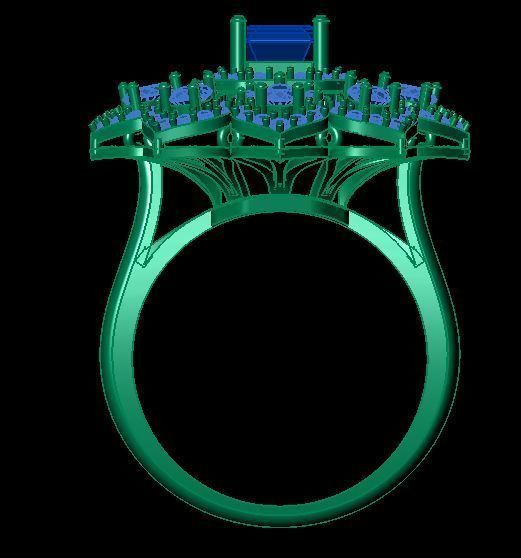 Diamond Ring 3D print model_7