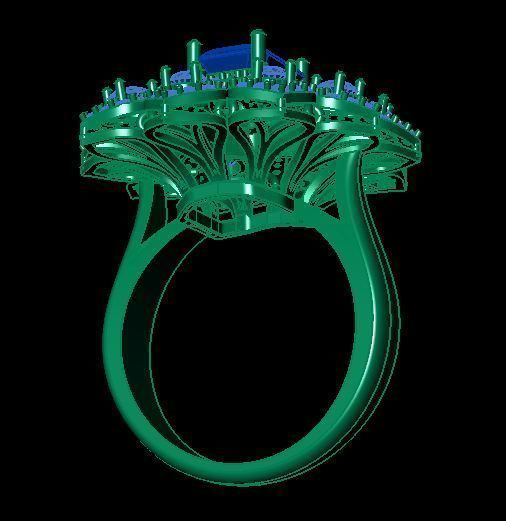 Diamond Ring 3D print model_5