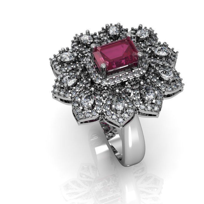 Diamond Ring 3D print model_1