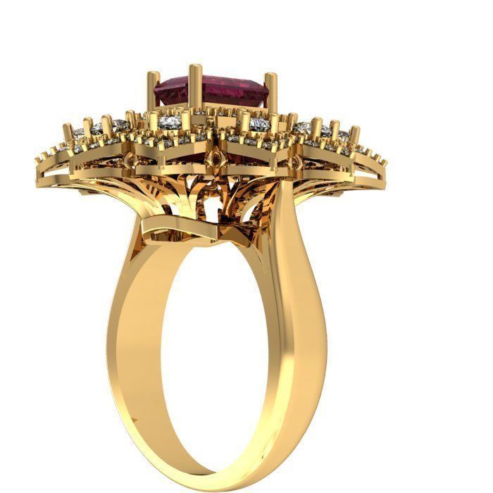 Diamond Ring 3D print model_3