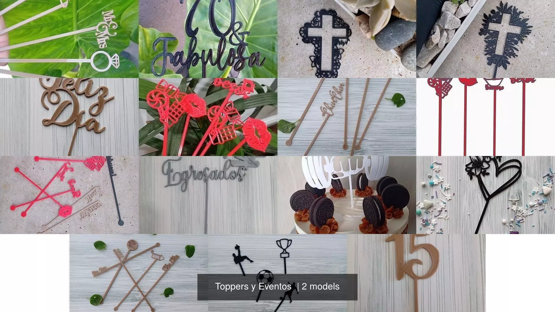 Toppers y Eventos  3D Model Collection_0