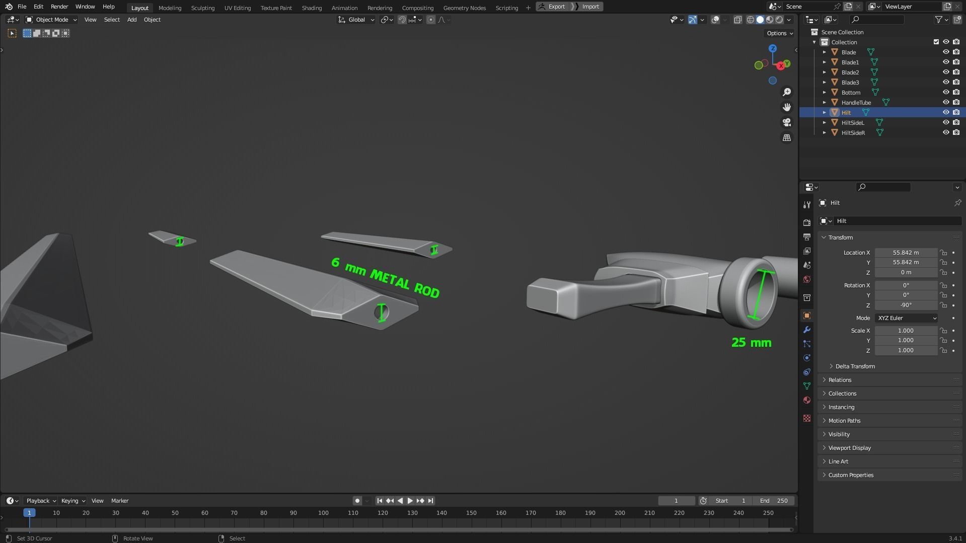 Solaire of Astora Sunlight Sword and Scabbard for Cosplay 3D Model Collection_6