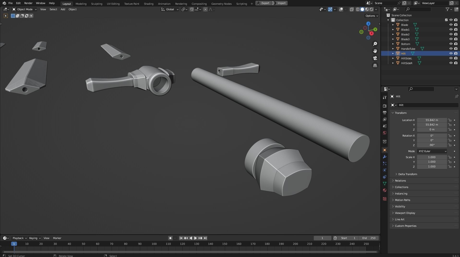 Solaire of Astora Sunlight Sword and Scabbard for Cosplay 3D Model Collection_8