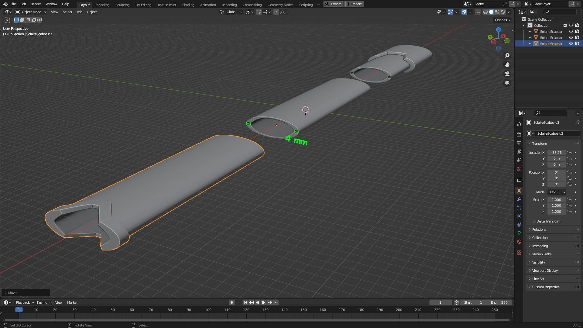Solaire of Astora Sunlight Sword and Scabbard for Cosplay 3D Model Collection_11