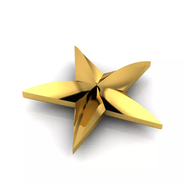 Military 3D 5 FIVE Point Star 3D print model_0