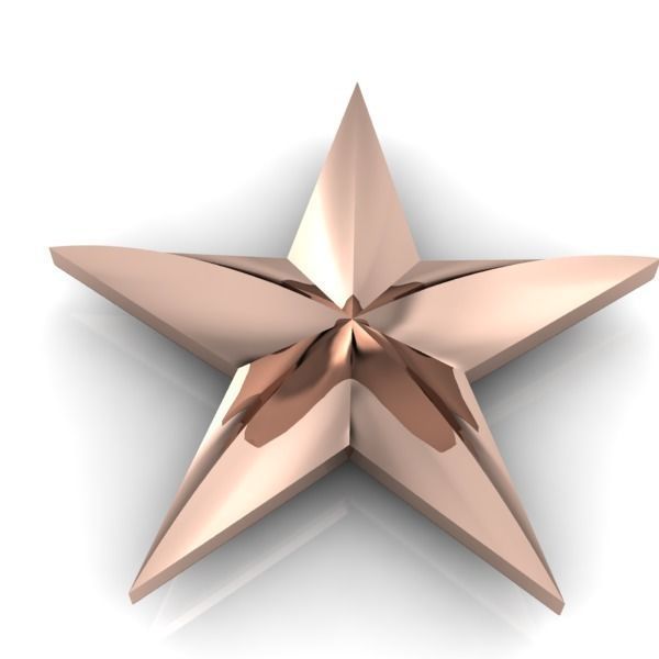 Military 3D 5 FIVE Point Star 3D print model_10