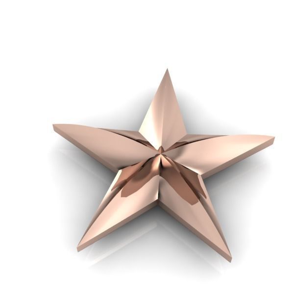 Military 3D 5 FIVE Point Star 3D print model_8