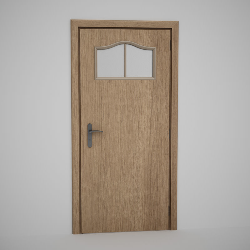 CGAxis Door 3D model_1