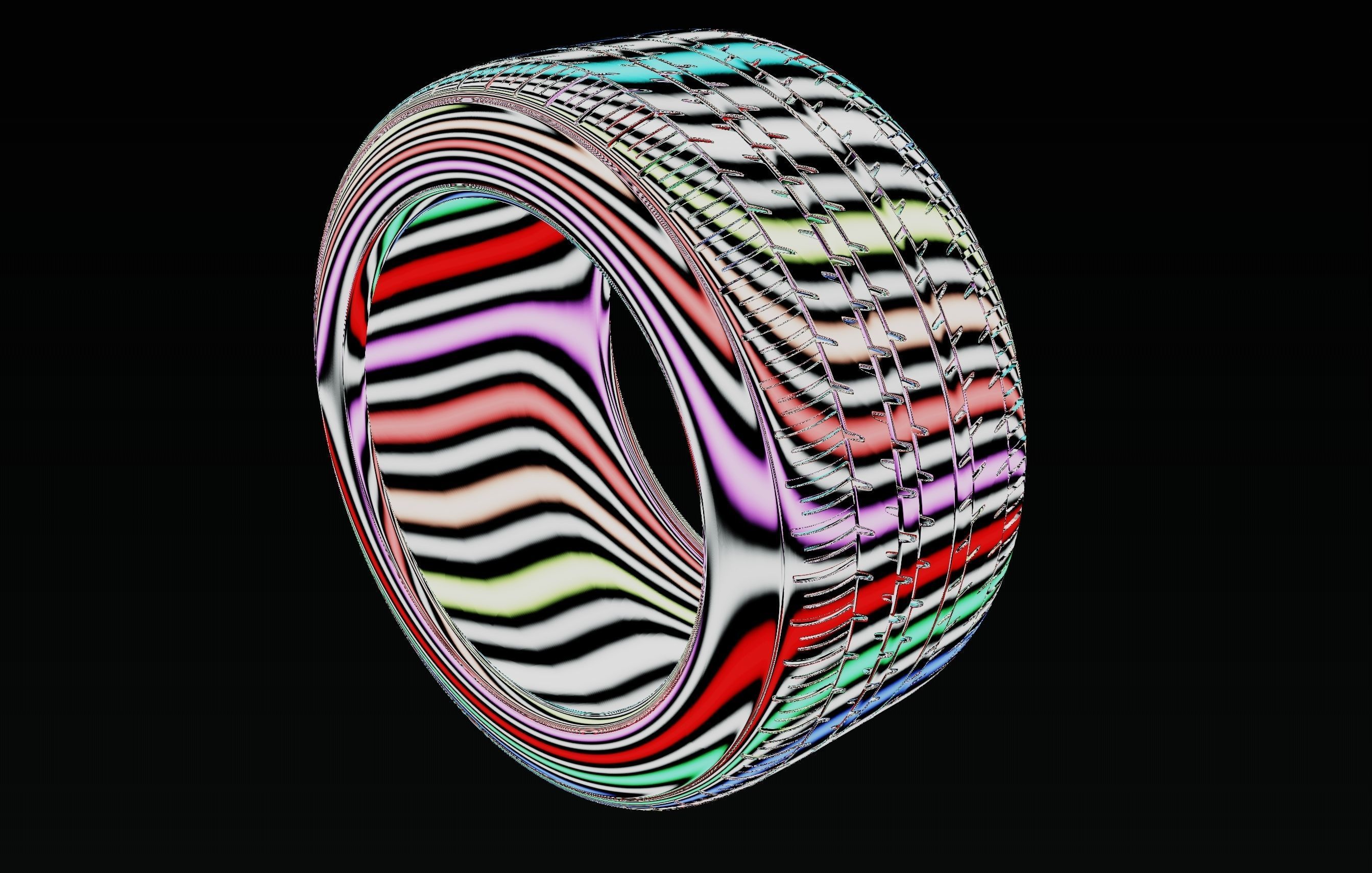 continental retro car tire 8k textures 3D model_13