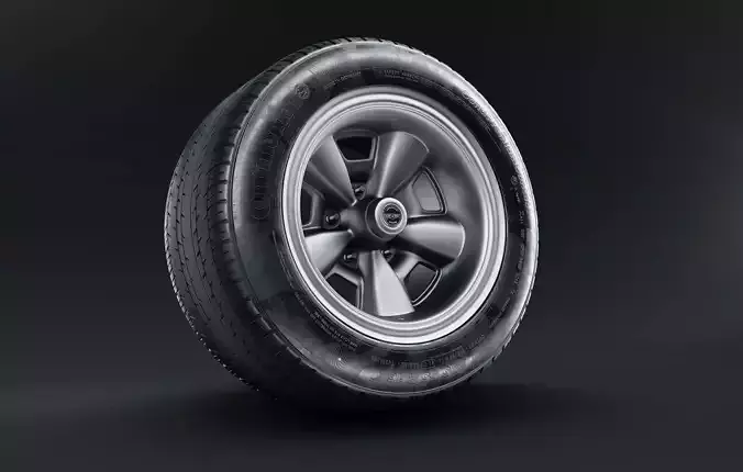 continental retro car tire 8k textures 3D model