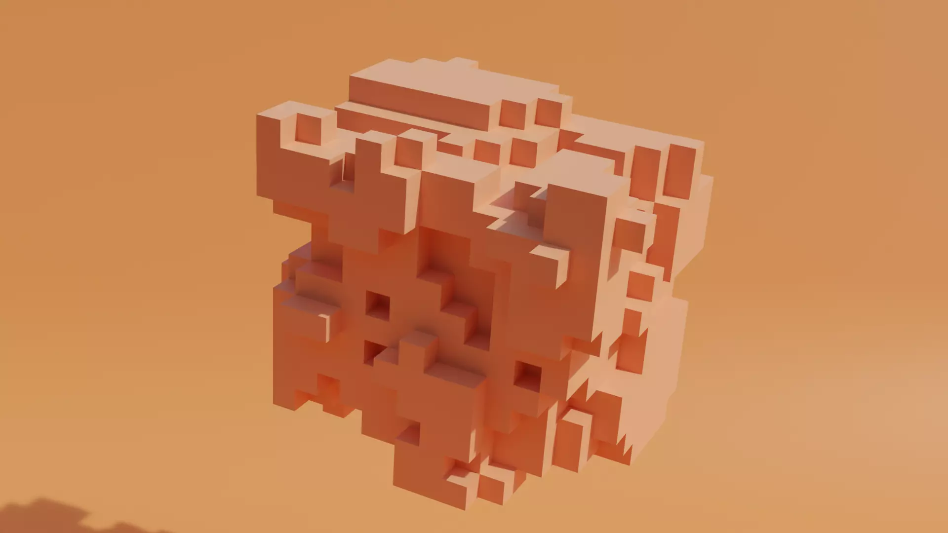 Geometric blocks V2 Low-poly 3D model_0