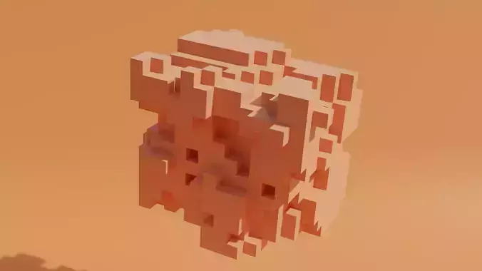 Geometric blocks V2 Low-poly 3D model