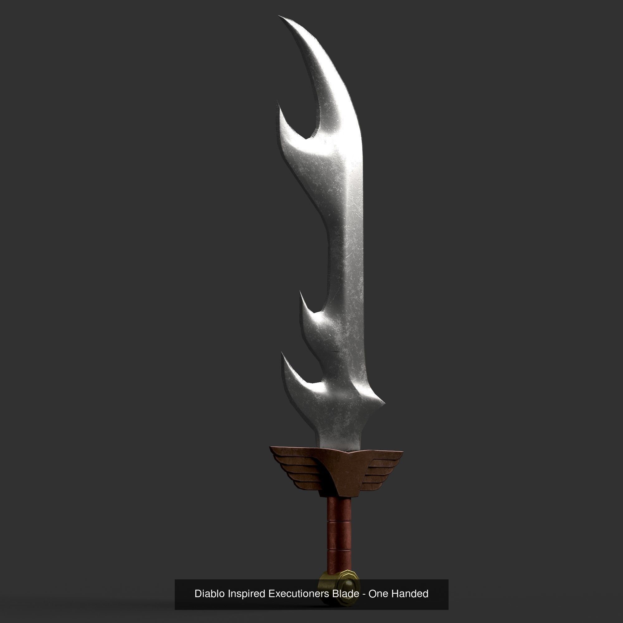 Diablo Style Melee Weapons Pack 1 3D Model Collection_7