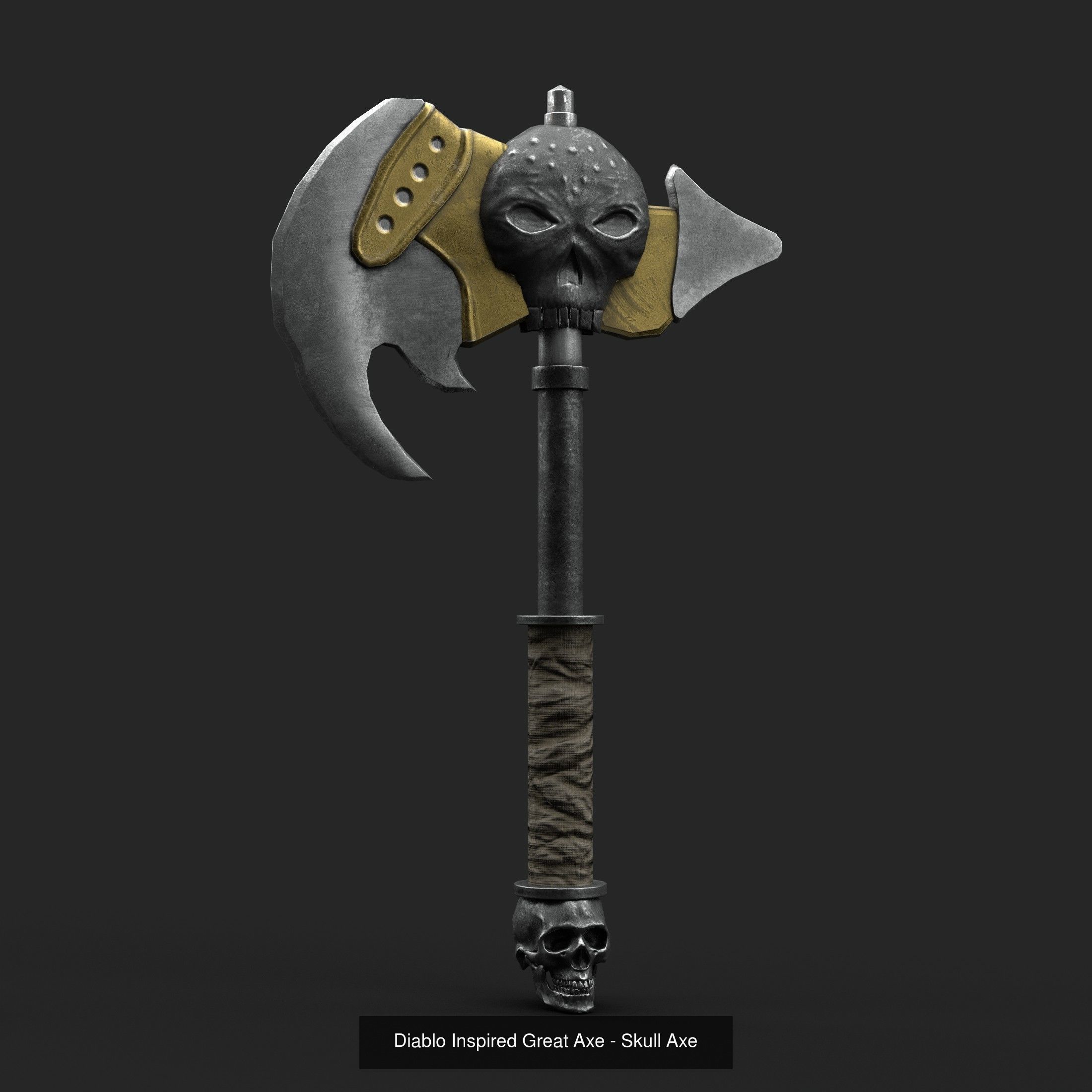 Diablo Style Melee Weapons Pack 1 3D Model Collection _7