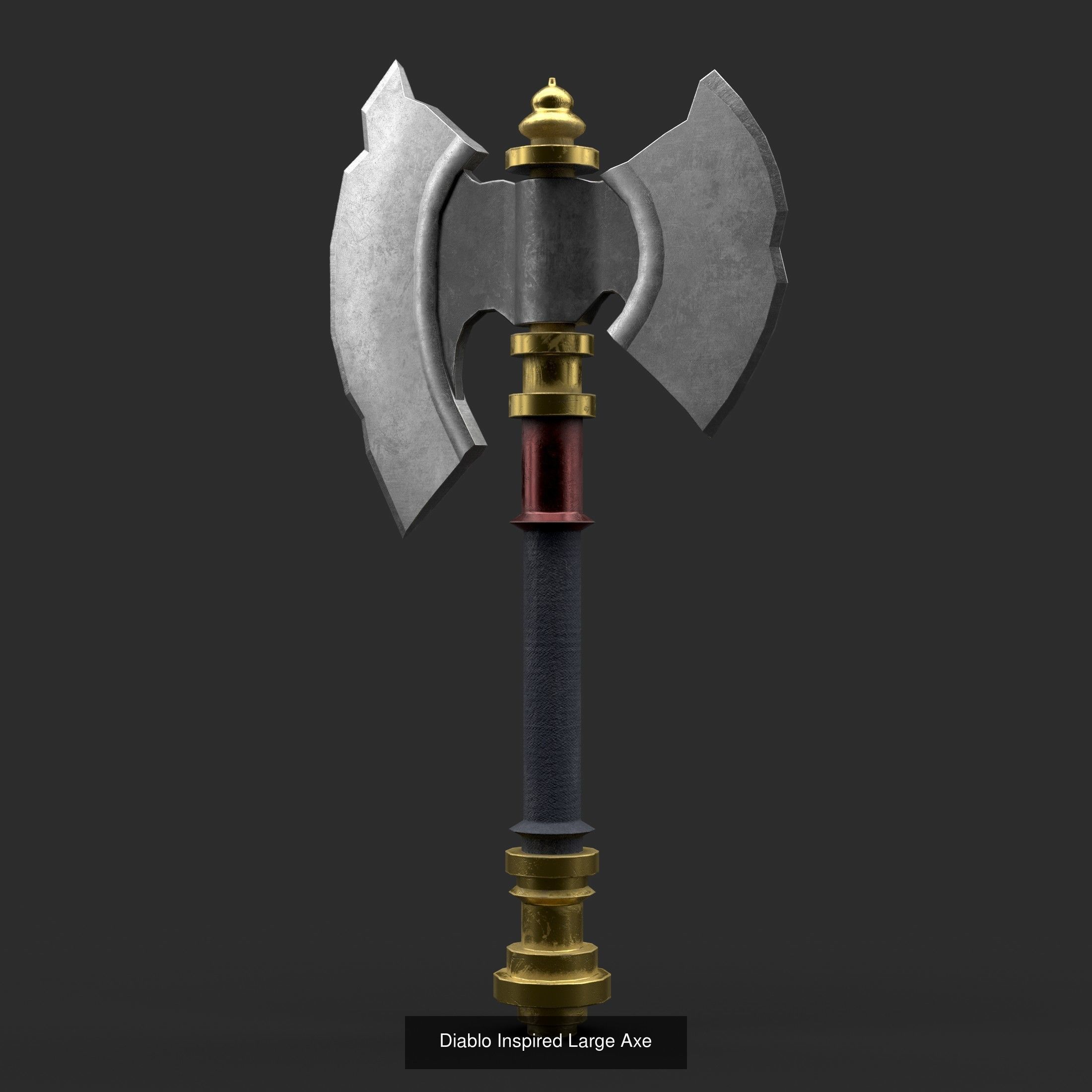 Diablo Style Melee Weapons Pack 1 3D Model Collection _6